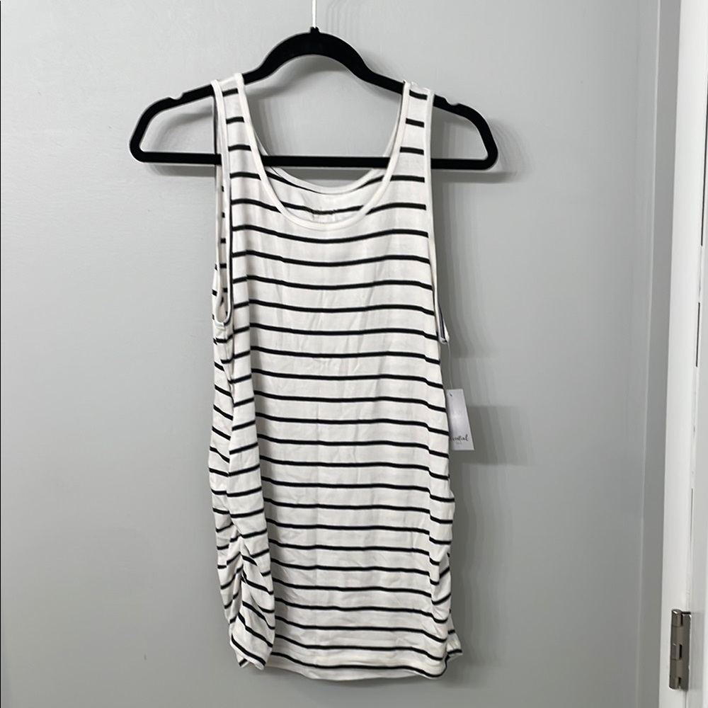 Black and White Maternity Tank